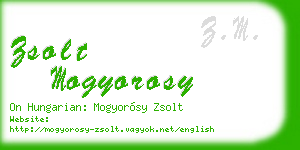 zsolt mogyorosy business card